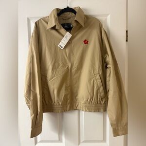 Urban Outfitters Tan Jacket with Red Accent